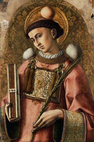 Carlo Crivelli Crivelli 1476 painting of Saint Stephen